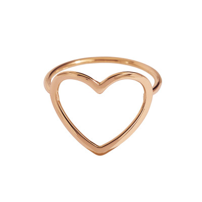 Anello cuore in oro rosa