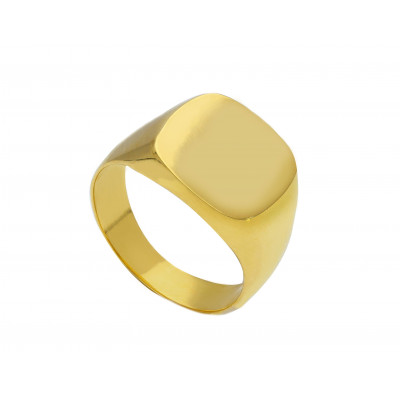 Anello chevalier da uomo in oro giallo 16,35 g