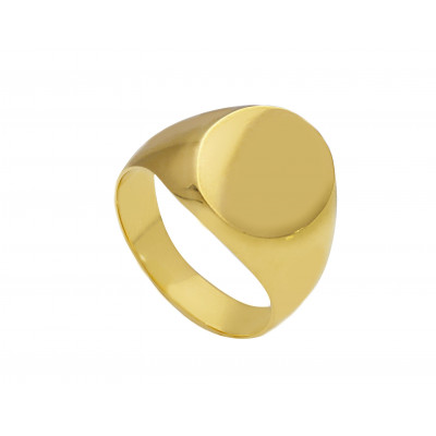 Anello chevalier da uomo in oro giallo 17,10 g