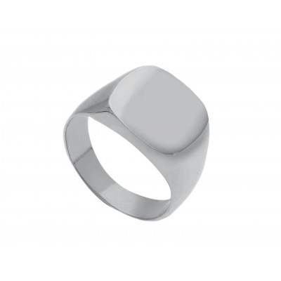 Anello chevalier da uomo in oro bianco 16,35 g