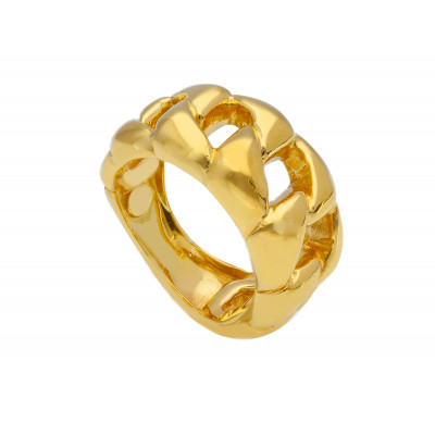 Anello in oro giallo maglia catena grumetta 4,30 g