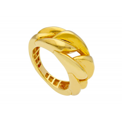 Anello in oro giallo maglia catena grumetta 5 g 