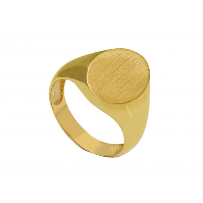 Anello chevalier da uomo in oro giallo 7,20 g