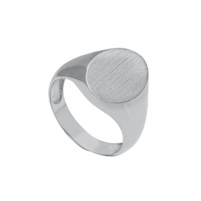 Anello chevalier da uomo in oro bianco 7,30 g