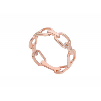 Anello in oro rosa maglia catena grumetta 2,70 g