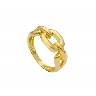Anello in oro giallo maglia catena grumetta 5 g