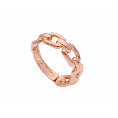 Anello in oro rosa maglia catena grumetta 4,70 g