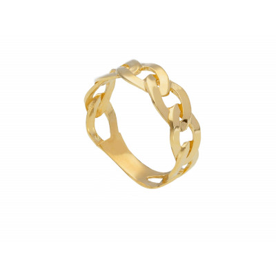 Anello in oro giallo maglia catena grumetta 2,90 g