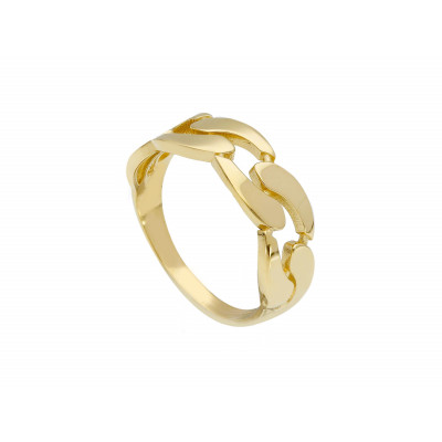 Anello in oro giallo maglia catena grumetta 3,30 g