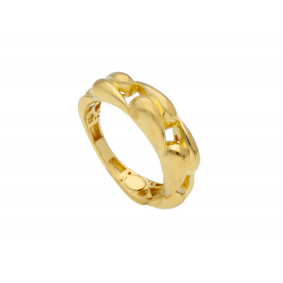 Anello in oro giallo maglia catena grumetta 3,40 g