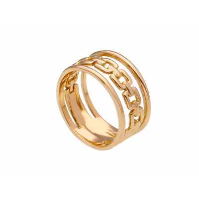 Anello in oro rosa maglia catena grumetta 5,30 g