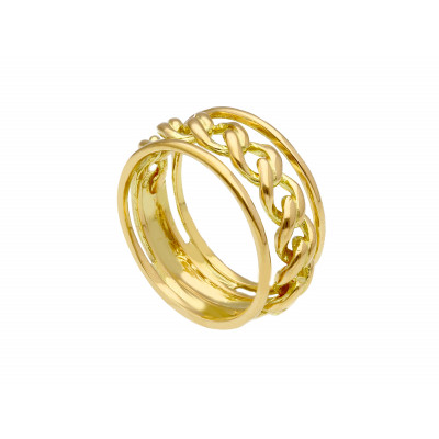 Anello in oro giallo maglia catena grumetta 6,60 g