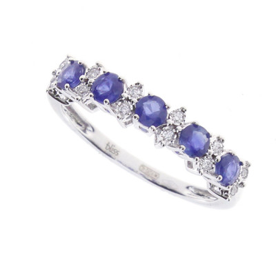 Anello Rugiada Colors brillante e zaffiri