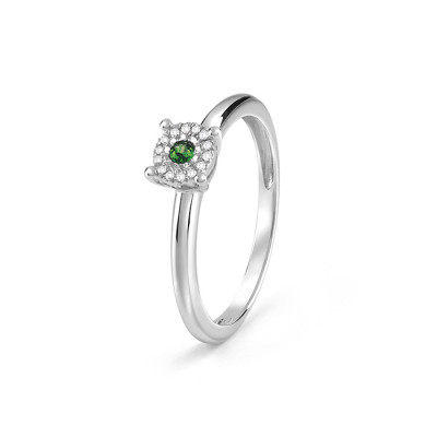 Anello Rugiada Colors brillante e smeraldo