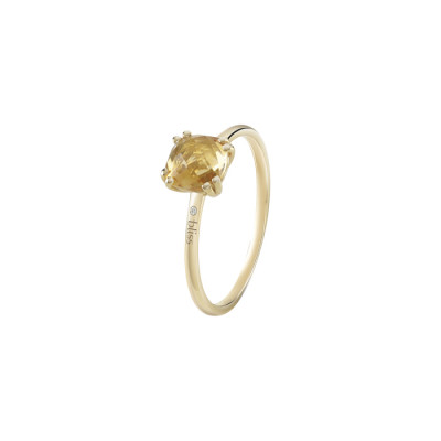 Anello Joy Candy in oro giallo con diamante e quarzo citrino