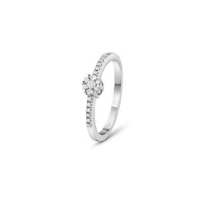 Anello Sissi in oro bianco e diamanti 