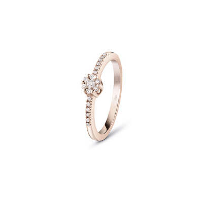 Anello Sissi in oro rosa e diamanti