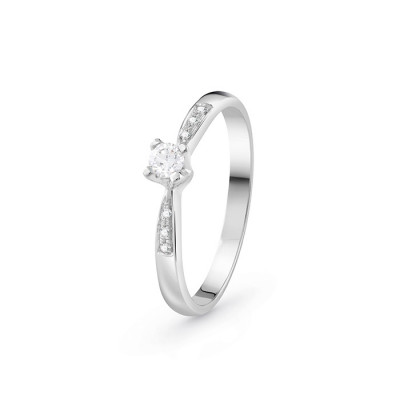Anello Dream in oro bianco e diamante ct. 0.12 G Si