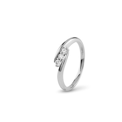 Anello Dream in oro bianco e diamanti ct. 0.21 G Si