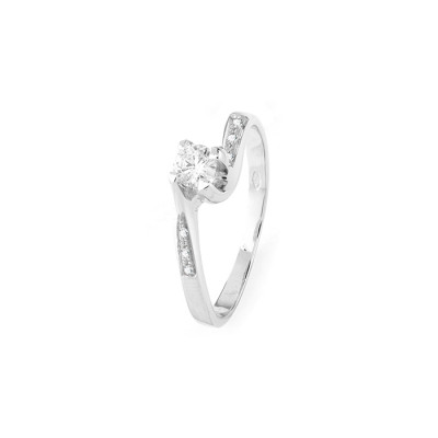 Anello Dream in oro bianco e diamante ct. 0.14 G Si