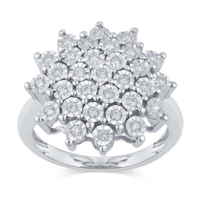 Anello Elisir oro bianco e diamanti