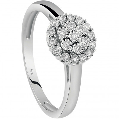 Anello Rugiada in oro bianco con diamanti