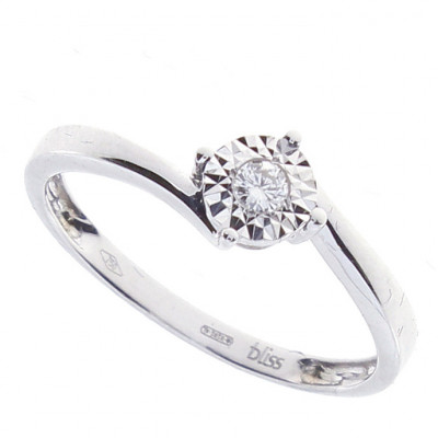 Anello Rugiada in oro bianco con brillanti