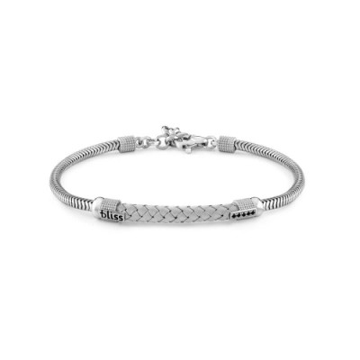 Bracciale Explorer in argento con dettaglio color silver