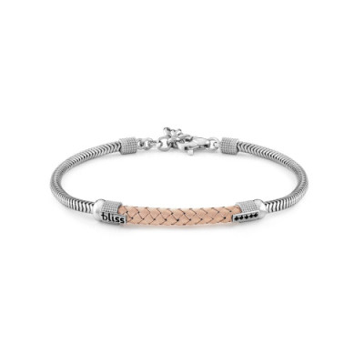 Bracciale Explorer in argento con dettaglio color rosè