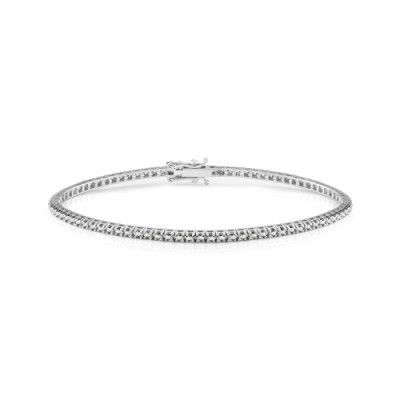 Bracciale Tennis in oro bianco e diamanti 1,15 ct