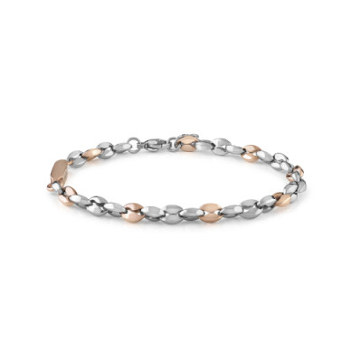 Bracciale Premiere in acciaio silver e rosa