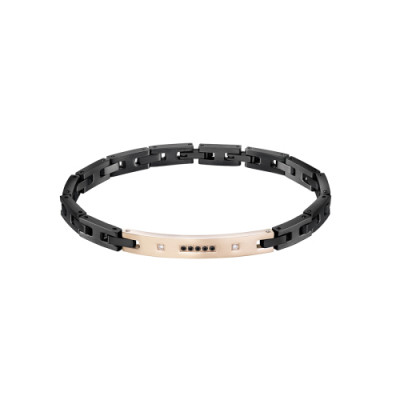 Bracciale Admiral in acciaio black e rosè