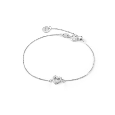Bracciale Joy oro bianco e diamanti Cuore