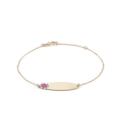 Bracciale My Baby Fiore oro giallo e smalto