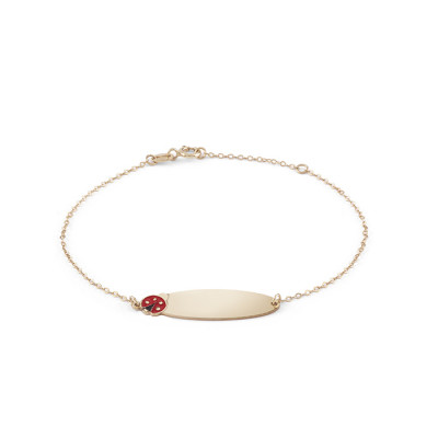 Bracciale My Baby Coccinella oro giallo e smalto