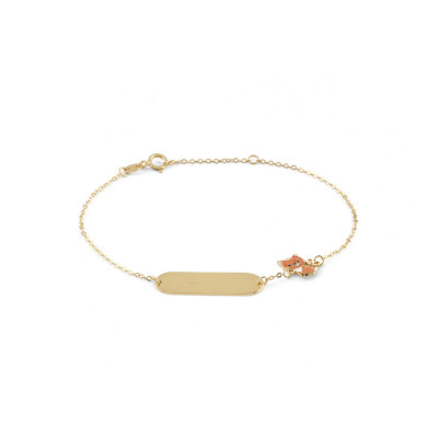Bracciale My Baby Gatto oro giallo e smalto