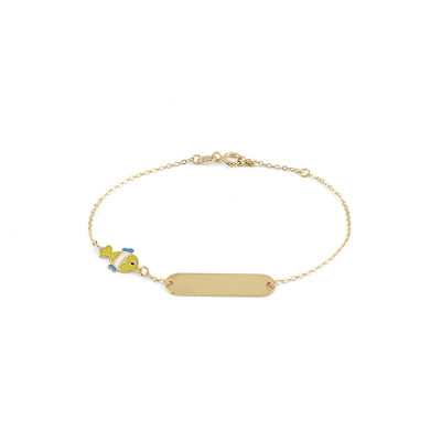 Bracciale My Baby Pesce oro giallo e smalto