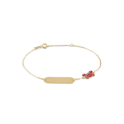 Bracciale My Baby Granchio oro giallo e smalto