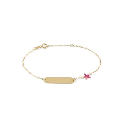 Bracciale My Baby Stella Marina oro giallo e smalto