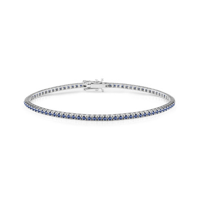 Bracciale Tennis Splendido oro bianco e zaffiri