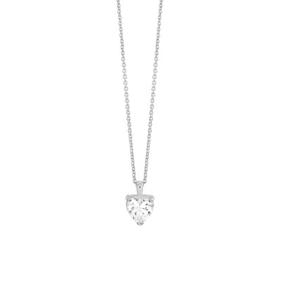 Collierino argento e cubic zirconia cuore