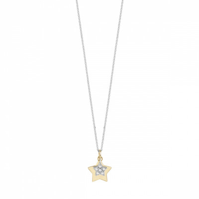 Collana Rugiada in oro giallo con charm stella