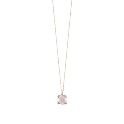 Collana Joy Candy brillante e quarzo rosa