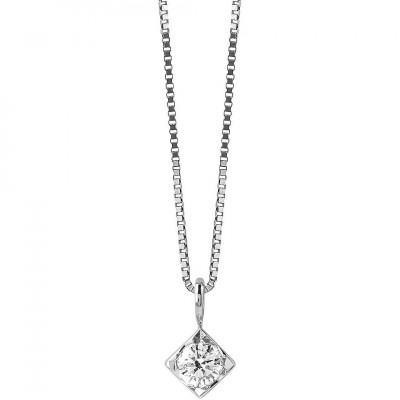 Collier Dream in oro bianco e diamante ct. 0,10