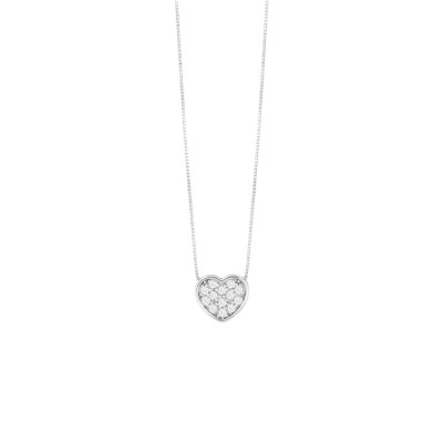 Collana Dream Cuore in oro bianco e diamante ct. 0,11 G Si