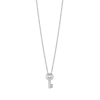 Collana Joy oro bianco con diamante Chiave