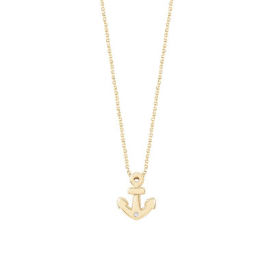 Collana Joy oro giallo con diamante Ancora