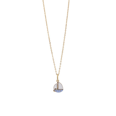 Collana My Baby Barca oro giallo e smalto