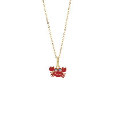 Collana My Baby Granchio oro giallo e smalto