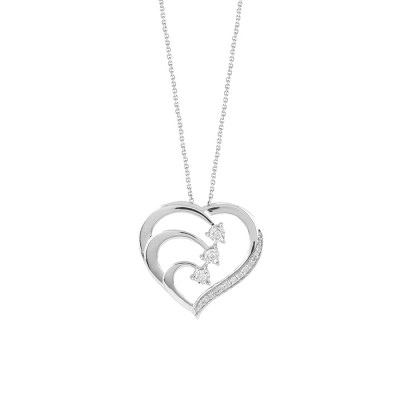 Collierino Rugiada in oro bianco e diamanti 0.07 ct.